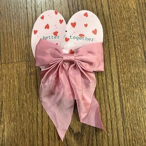 PINK BOW barrette